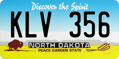 ND license plate KLV356