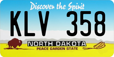 ND license plate KLV358