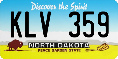 ND license plate KLV359
