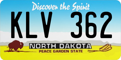ND license plate KLV362