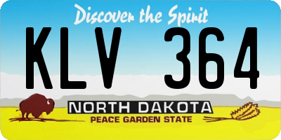 ND license plate KLV364