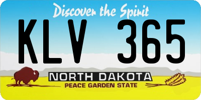 ND license plate KLV365