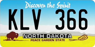 ND license plate KLV366