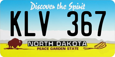 ND license plate KLV367