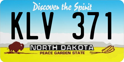 ND license plate KLV371