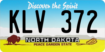 ND license plate KLV372