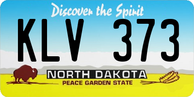 ND license plate KLV373