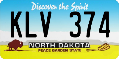 ND license plate KLV374