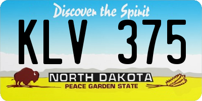 ND license plate KLV375