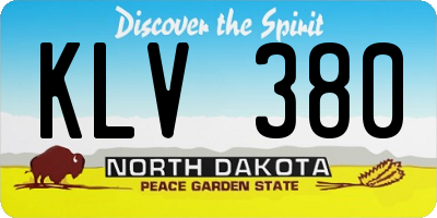 ND license plate KLV380
