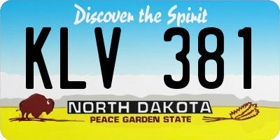 ND license plate KLV381