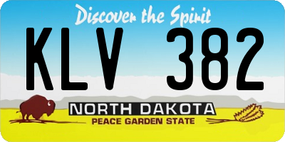 ND license plate KLV382