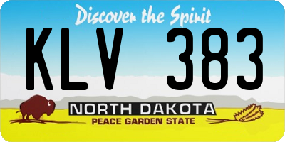 ND license plate KLV383