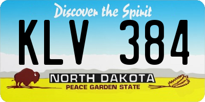 ND license plate KLV384