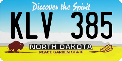 ND license plate KLV385