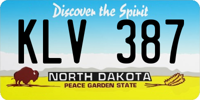 ND license plate KLV387