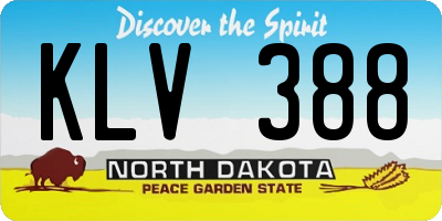 ND license plate KLV388