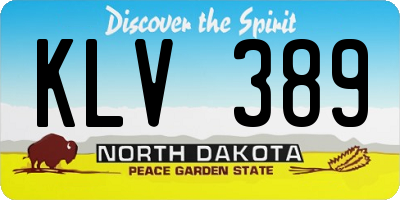ND license plate KLV389