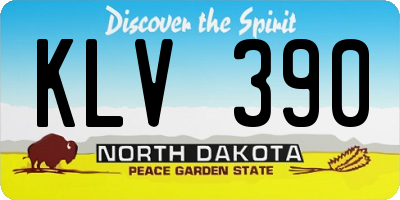 ND license plate KLV390