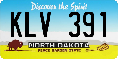 ND license plate KLV391