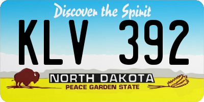 ND license plate KLV392