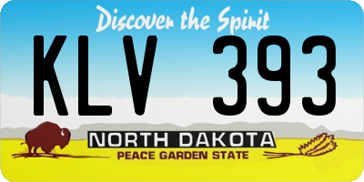 ND license plate KLV393