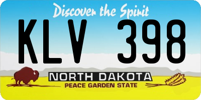 ND license plate KLV398