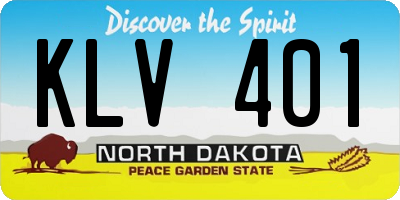 ND license plate KLV401