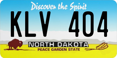 ND license plate KLV404