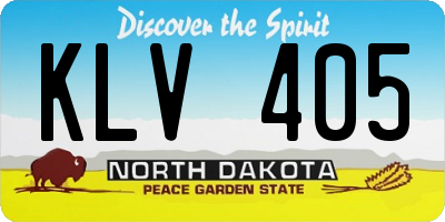 ND license plate KLV405