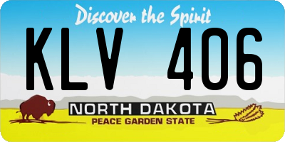 ND license plate KLV406