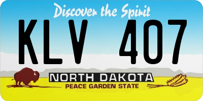 ND license plate KLV407