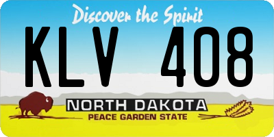 ND license plate KLV408