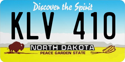 ND license plate KLV410