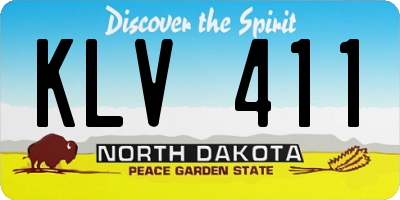ND license plate KLV411