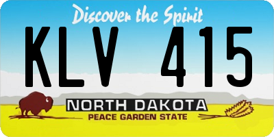 ND license plate KLV415
