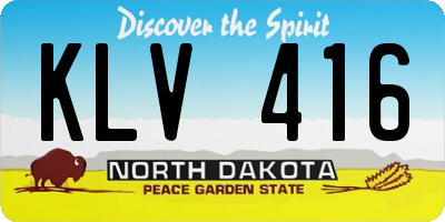 ND license plate KLV416