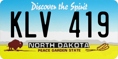 ND license plate KLV419