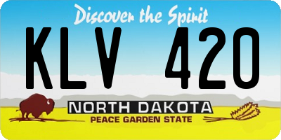 ND license plate KLV420