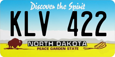 ND license plate KLV422