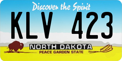 ND license plate KLV423