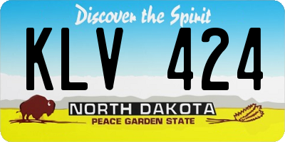 ND license plate KLV424