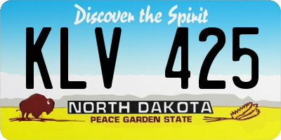ND license plate KLV425