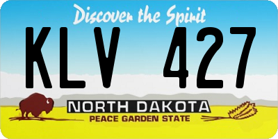 ND license plate KLV427