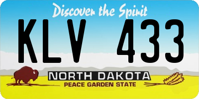 ND license plate KLV433