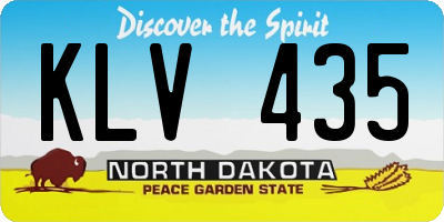 ND license plate KLV435