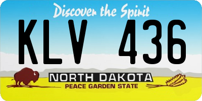 ND license plate KLV436