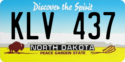 ND license plate KLV437