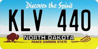 ND license plate KLV440