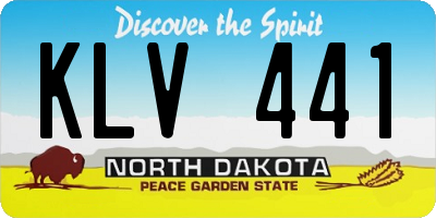 ND license plate KLV441